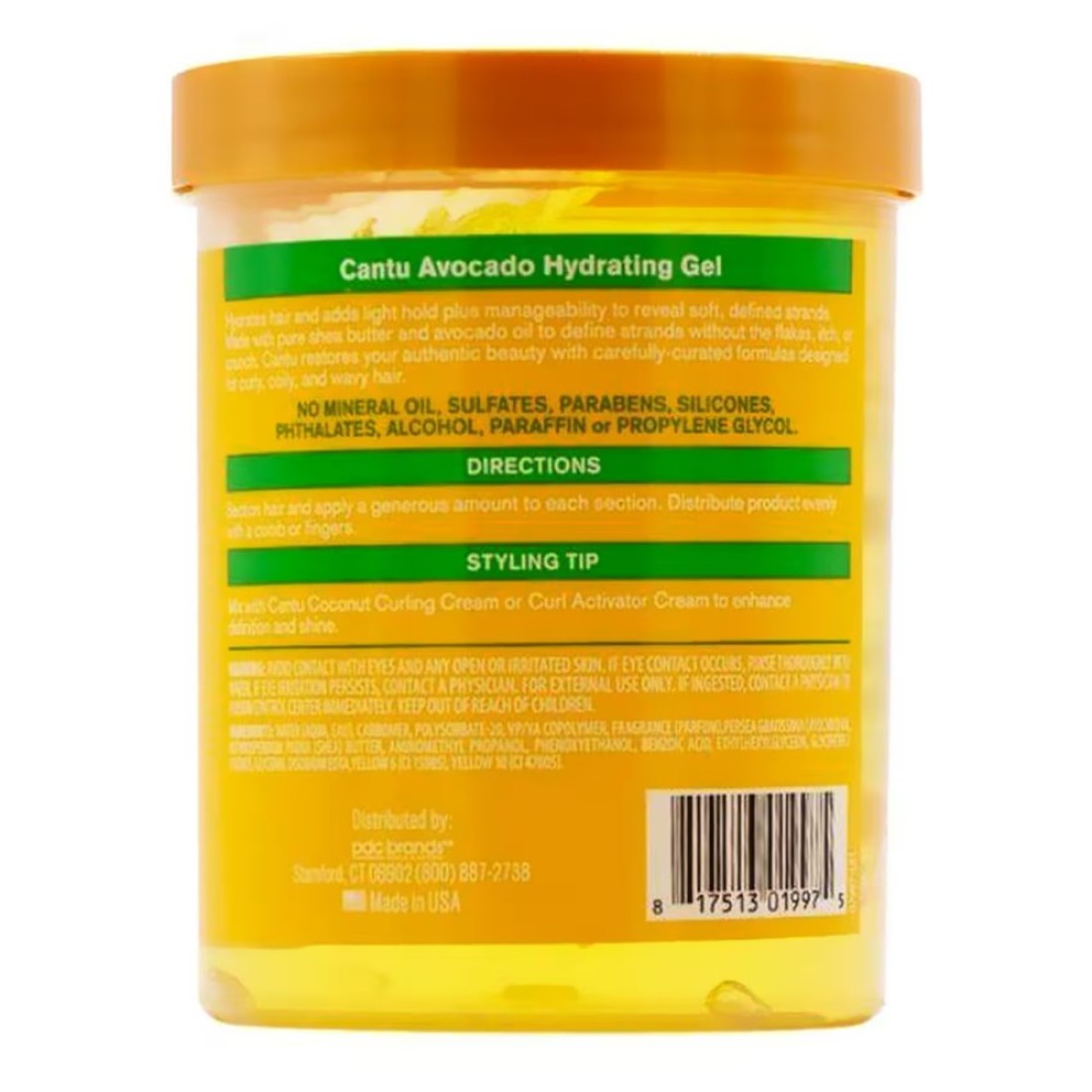 Cantu Avocado Hydrating Hair Gel With Avocado Oil And Shea Butter 524g