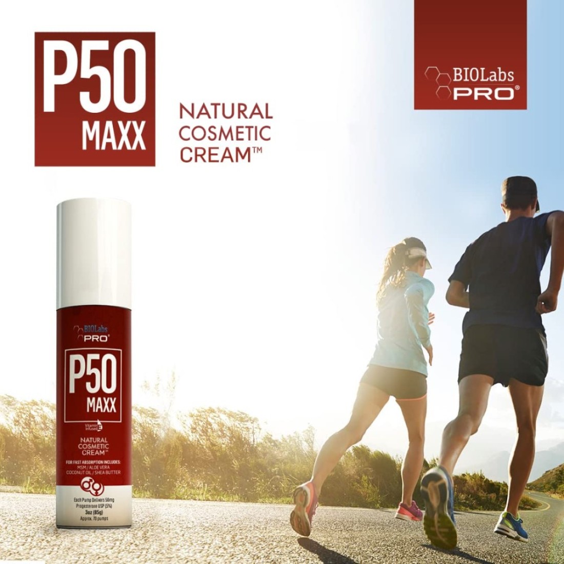 BIOLABS PRO All Natural P50 Maxx Cream 50mg Progesterone per Dose Unscented3oz
