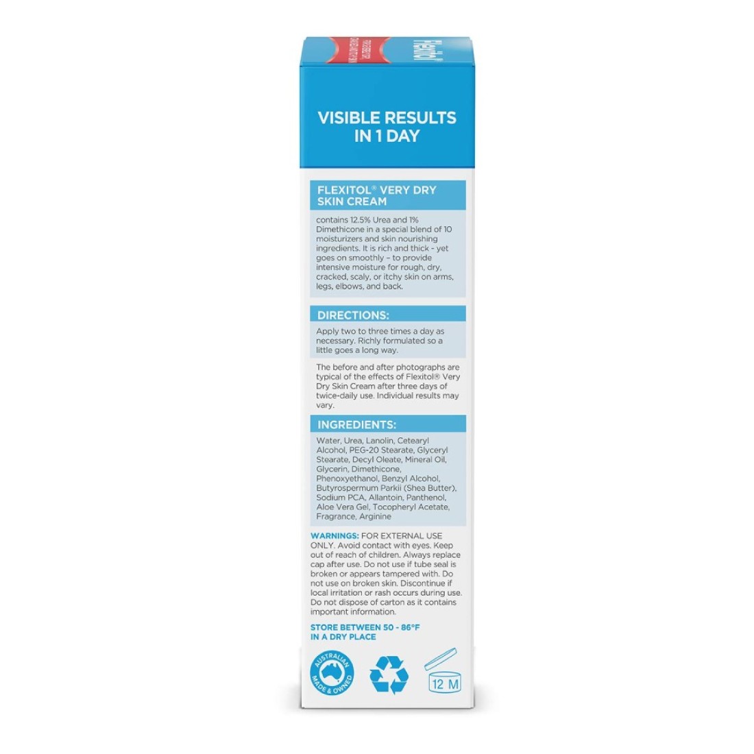 FlexitolVery Dry Skin CreamRich Moisturizing Body Cream with Urea 44 Ounce Tube