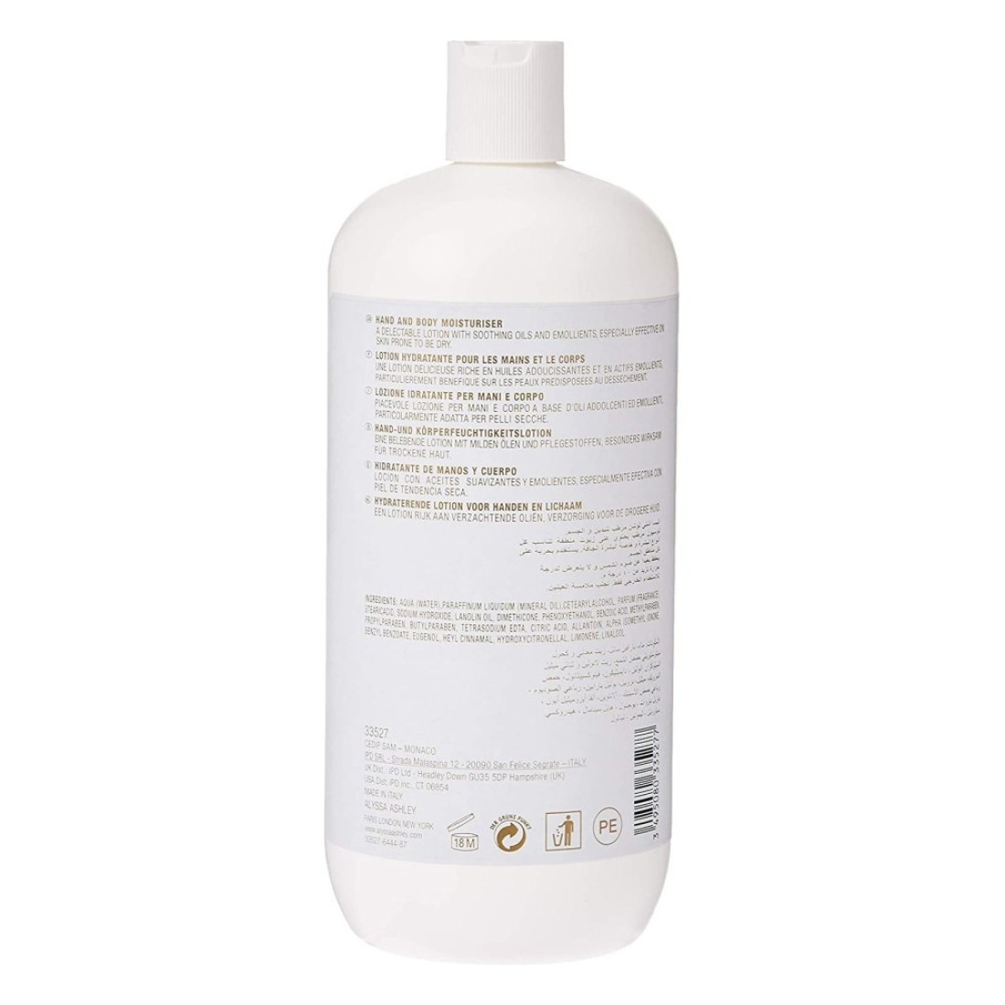 Alyssa Ashley White Musk Hand And Body Moisturiser 750ml