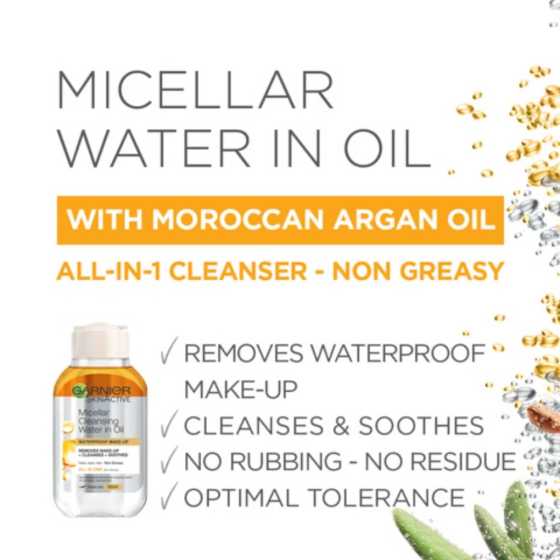 Garnier SkinActive Oil-Infused Cleansing Water Clear 100ml