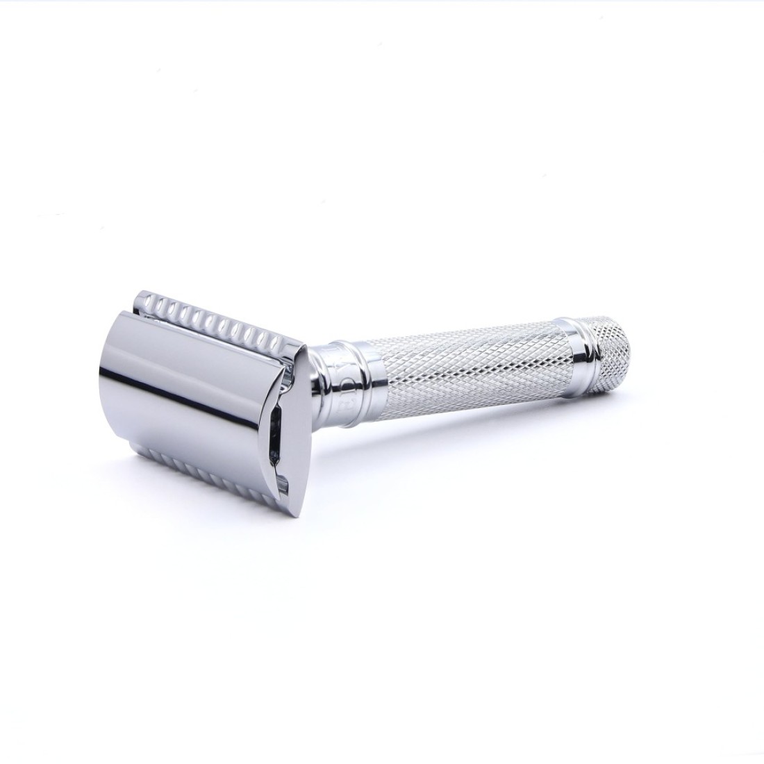 Edwin JaggerDES89KN Short Handled Classic Double Edge Manual EcoFriendly and Reusable Safety Razor for Men and Women for Shaving Cream or Soap Fits All DE Razor Blades Knurled