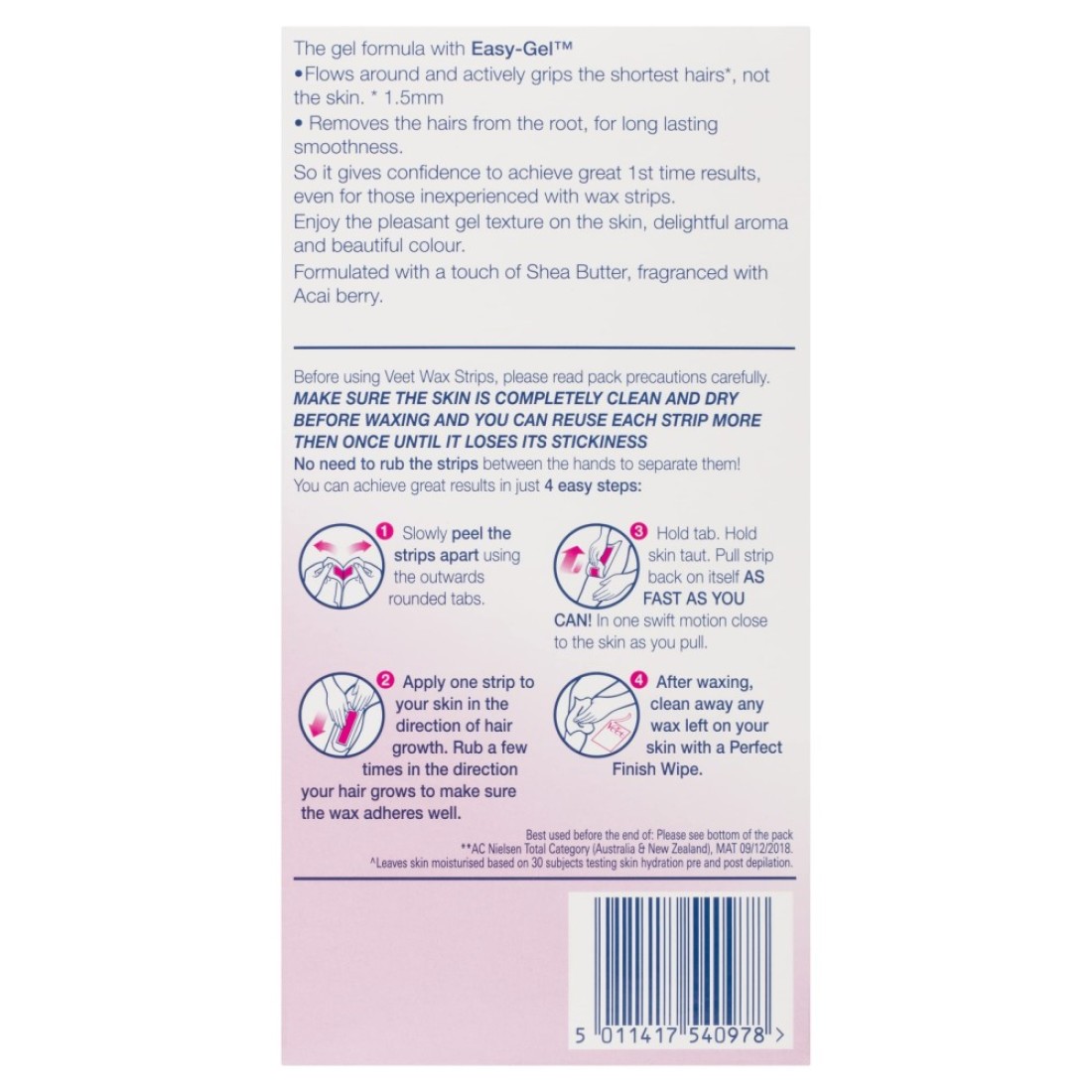 VeetReady To Use Wax Strips Normal x 40