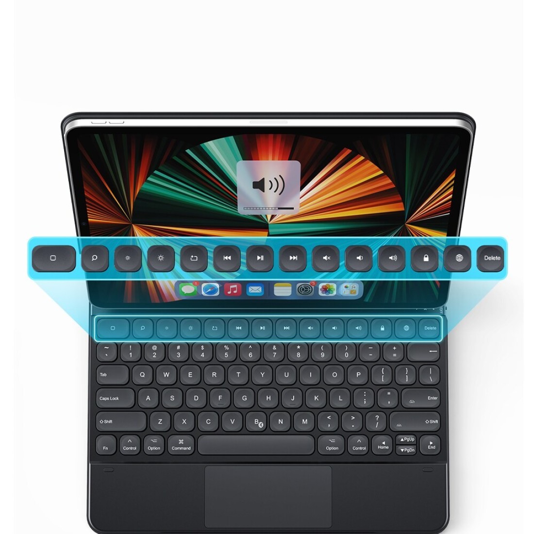 ESR Rebound Magnetic Keyboard Case for Ipad Pro 12.9 Inch US Layout Black Colour