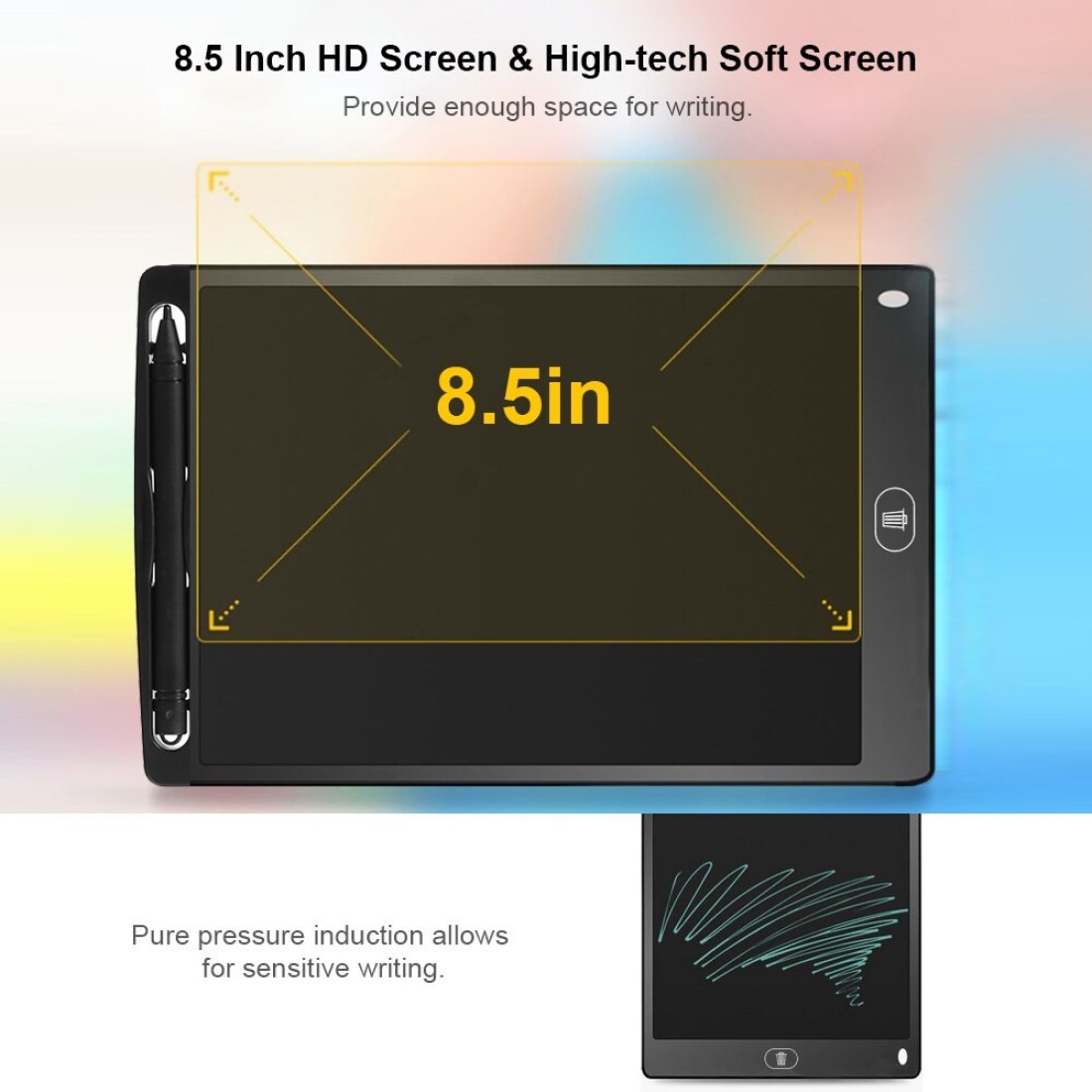 عام-8.5 بوصة LCD الرسم اللوحي المحمولة الوسادة الرقمية الكتابة المفكرة الالكترونية الجرافيك مجلس ملاحظات تذكير مع قلم (الأزرق)