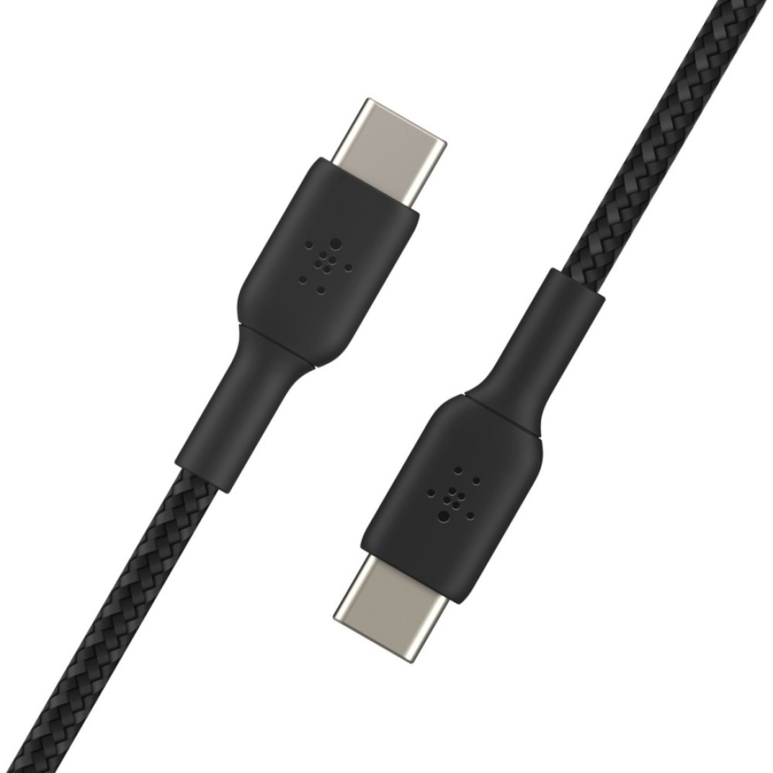 بلكين بوست تشارج كابل شحن مضفر يعمل كناقل أو منفذ USB-C إلى جهاز USB-C - أسود