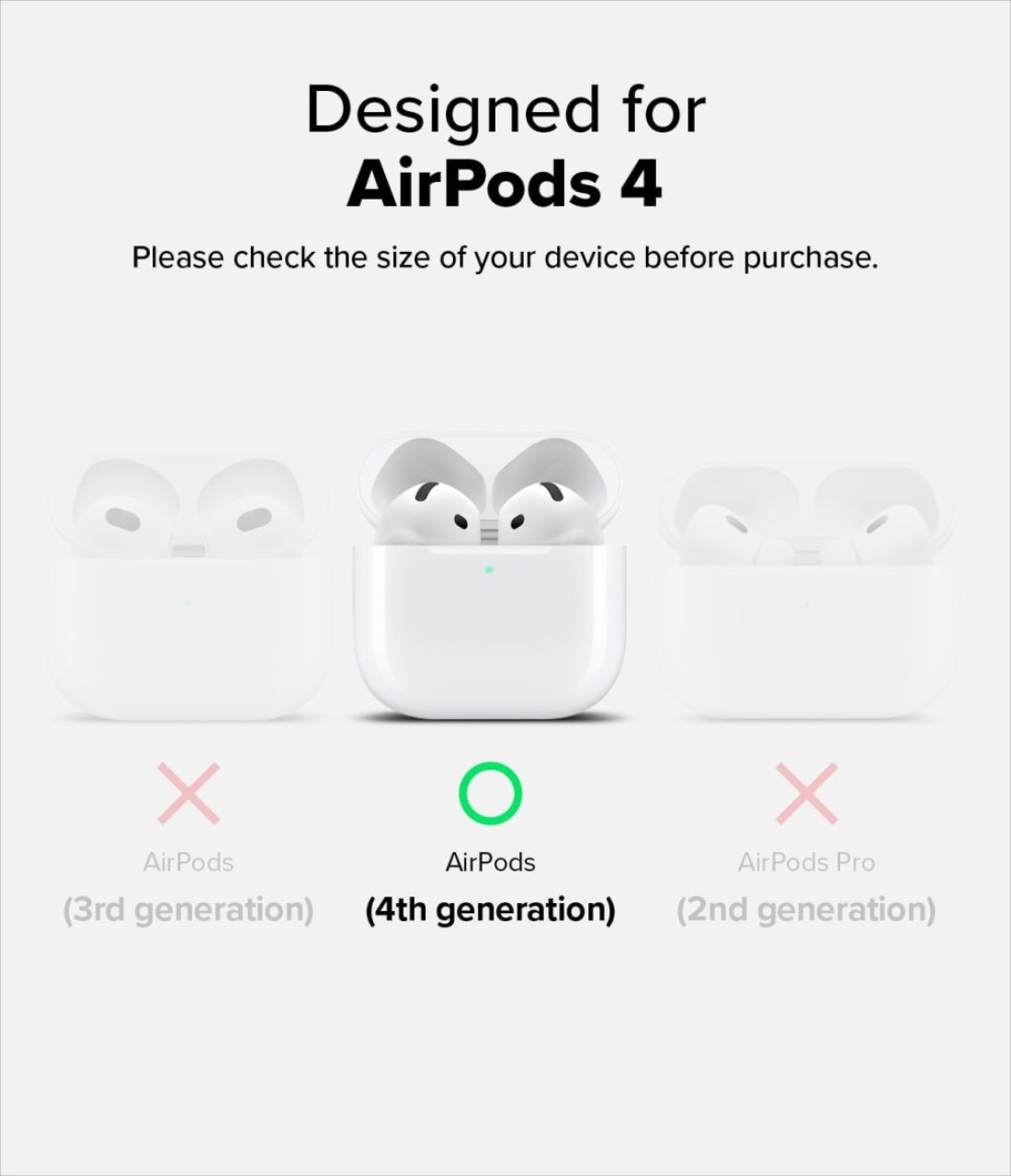 Ringke - AirPods 4 Case , Air Series Lightweight Flexible Anti-Scratch Perfect Fit TPU Cover for Women- Glittler Clear