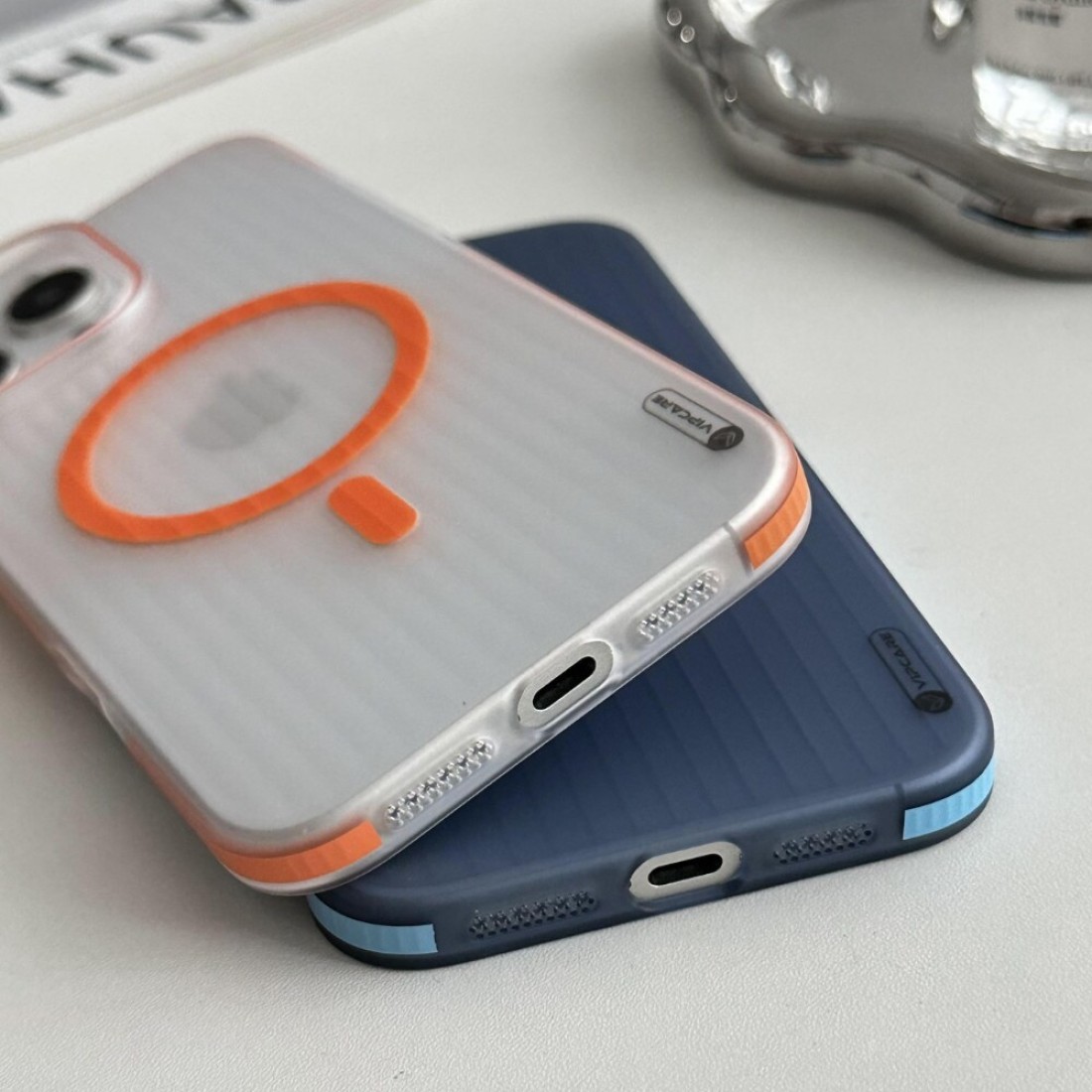 VIPCARE iPhone 16 Pro Case Cover With Compatible MagCase PC Series Orange