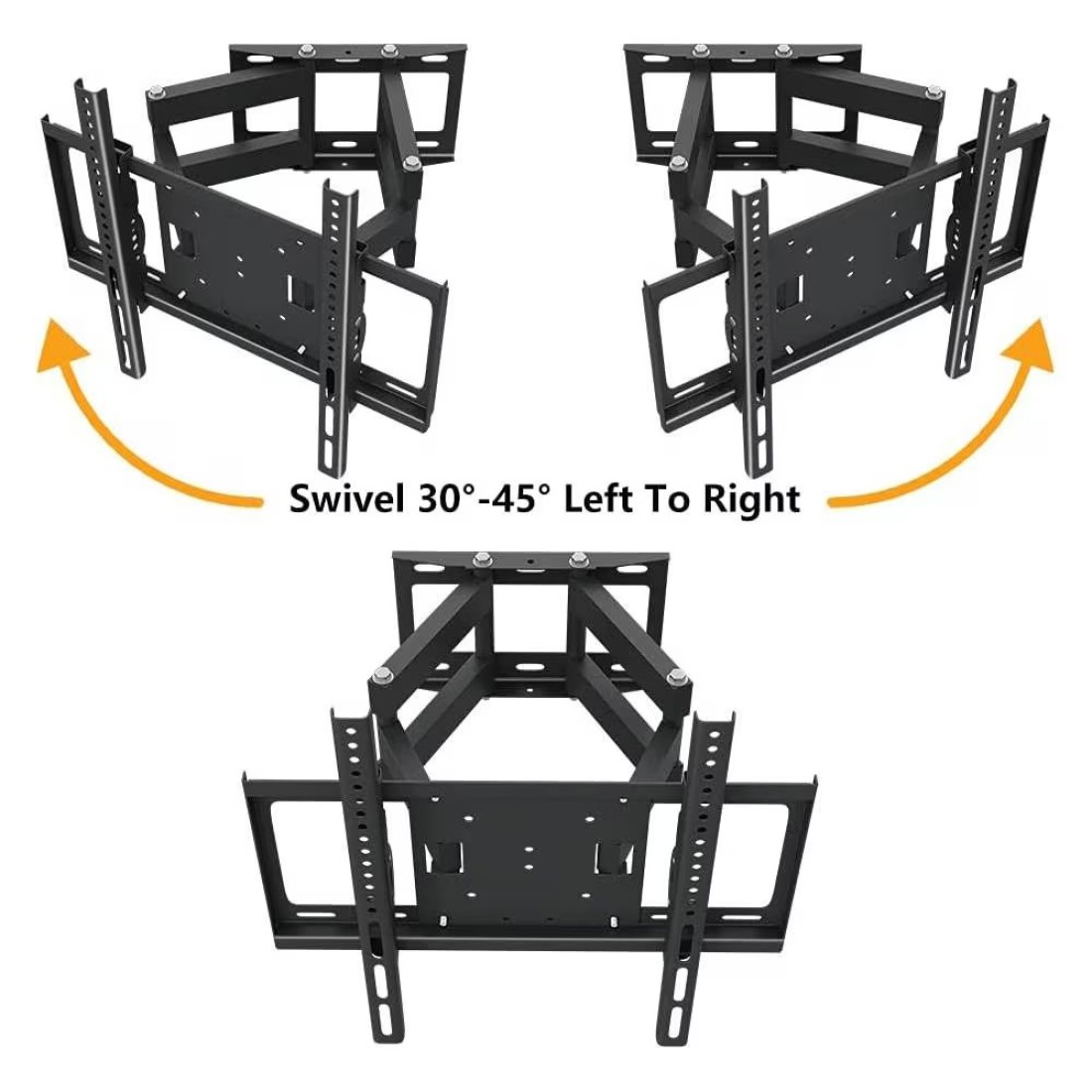 TV Stand/Television Stands for 26-75 Inch TV, Wall Mount TV Stand with Rugged Double Arm Bracket, Universal TV Stand Holds Up to 50 KG