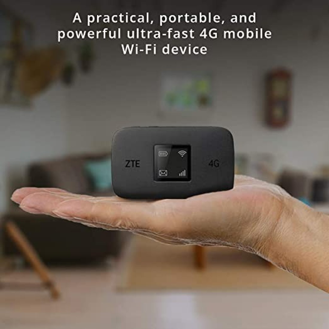 ZTE MF971RS 4G Mobile LCD Display WiFi Router With SIM Socket &amp; 2000mAh Removable Battery