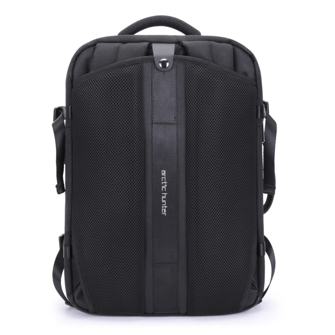Arctic Hunter Expandable Travel Backpack Water Resistant 180&deg; Opening Built In USB/Headphone Port Computer Bag for Men Women B00350 Black