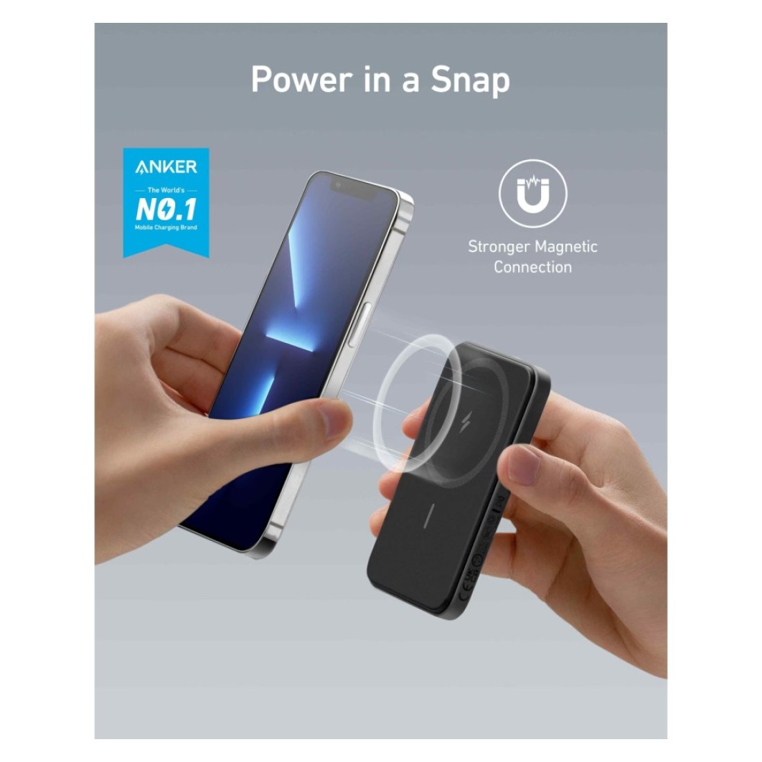 Anker 621 MagGo Magnetic Power Bank Black 5000mAh