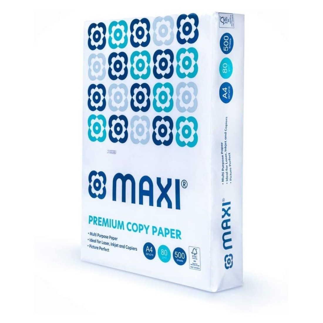 Maxi A4 Multi-Purpose Paper White 80GSM 500 PCS