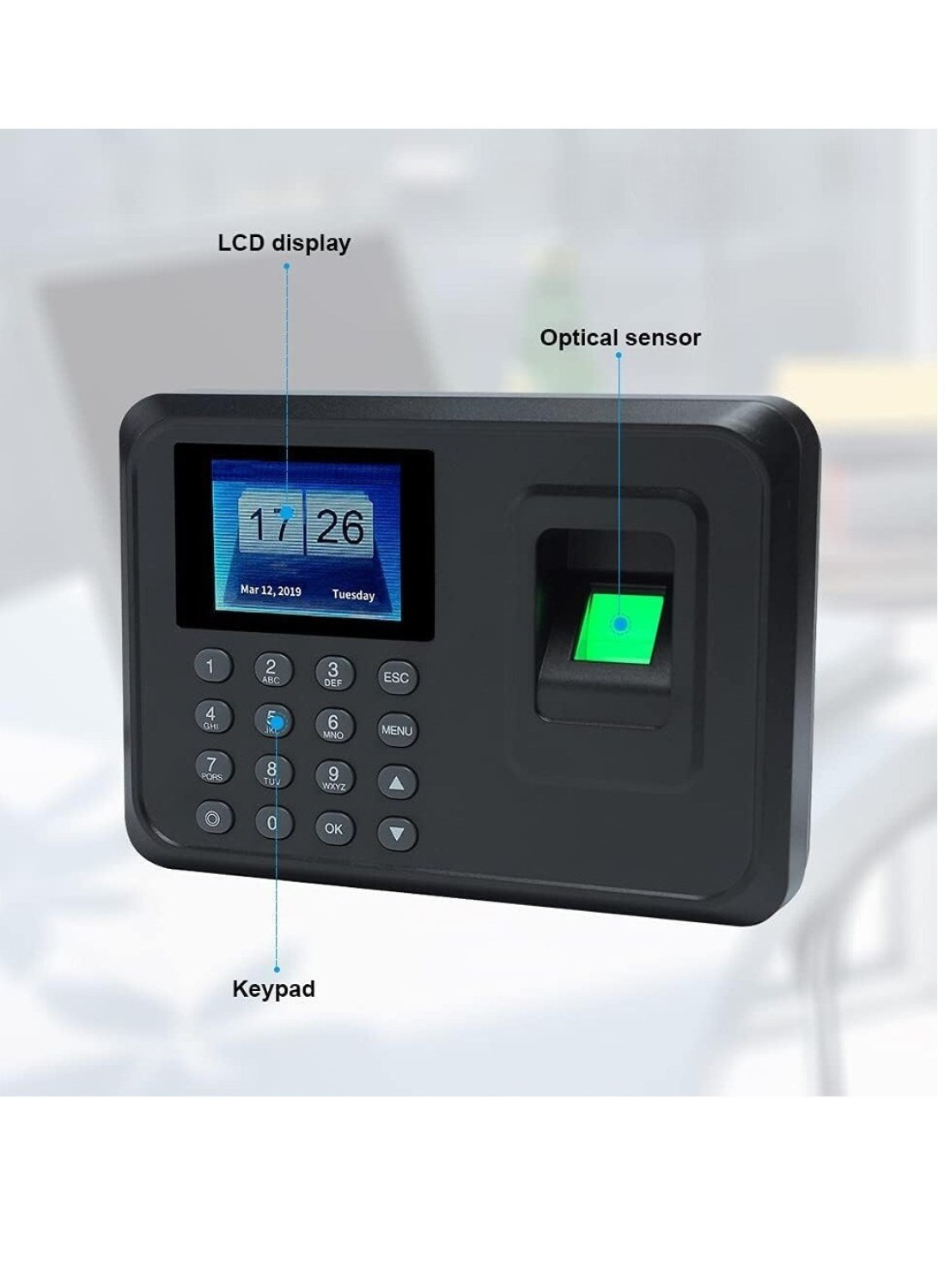 Biometric Fingerprint Password Attendance Machine Employee Check-in Recorder Fingerprint Time Clock for Office &amp; Small Business Easy Installation &amp; Accurate Time Tracking