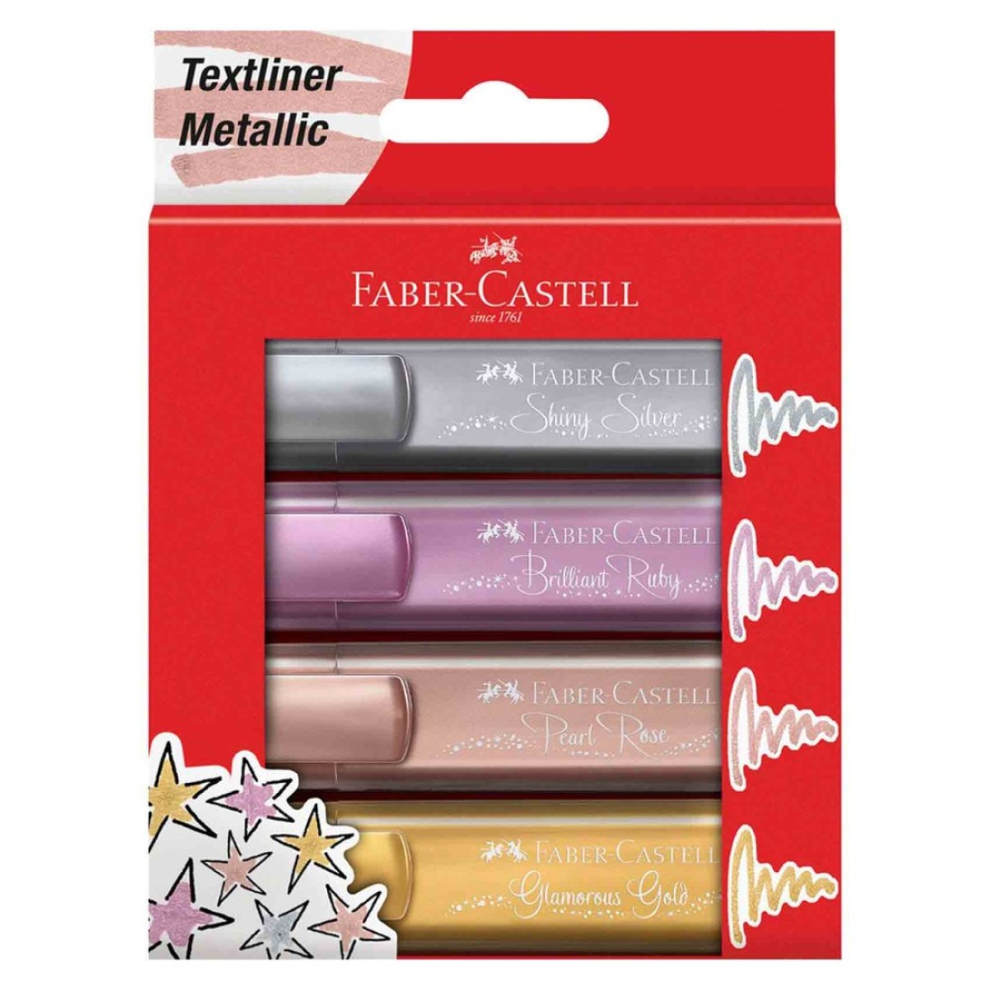 Faber-Castell Textliner Metallic Highlighter Multicolour 4 PCS