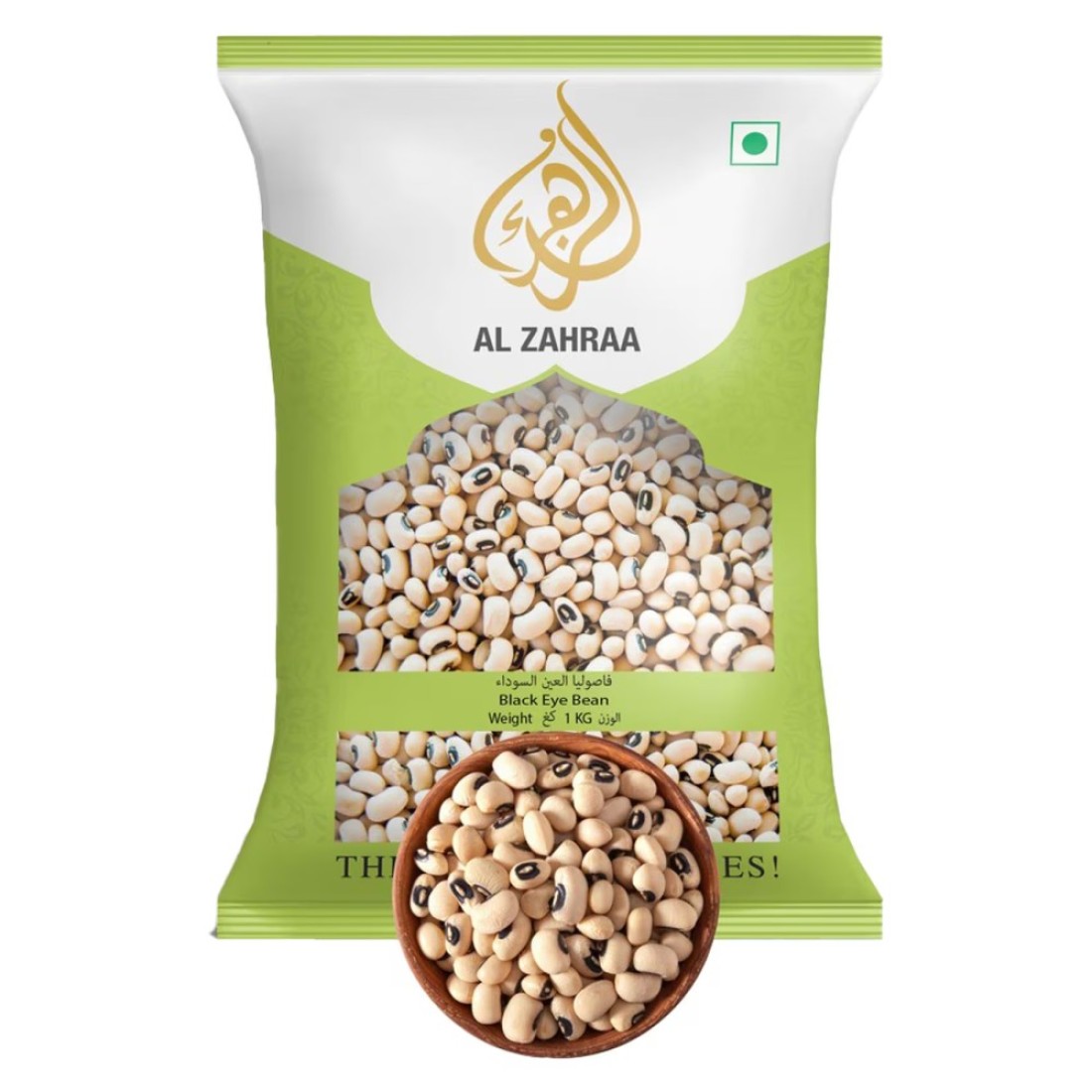 الزهراء فاصوليا العين السوداء 1 كغ