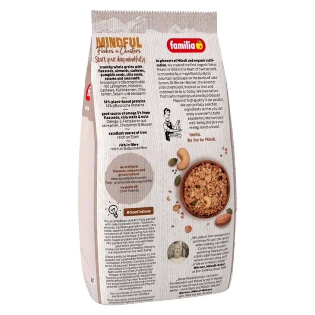 Familia Mindful Flakes N Clusters Nuts and Seeds, 350g
