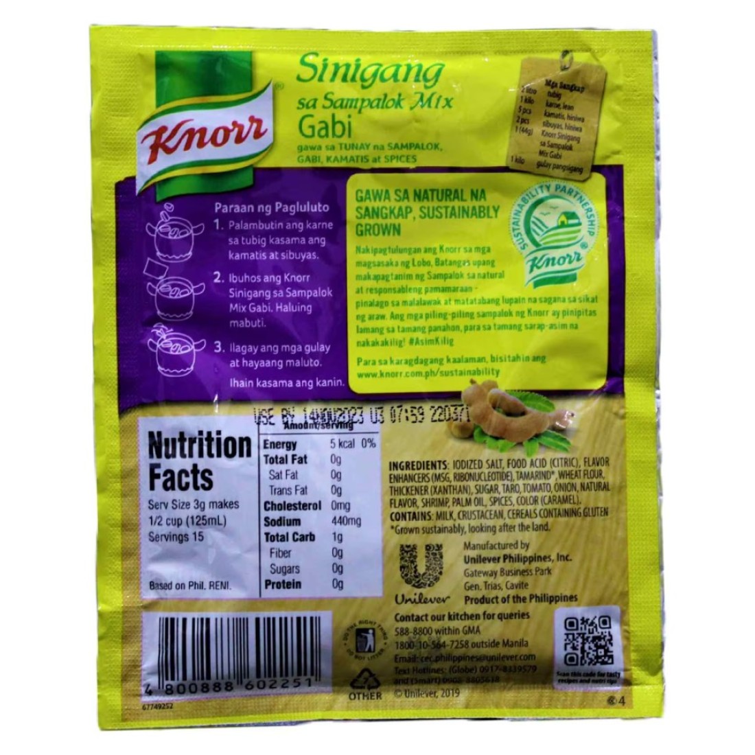 Knorr Sinigang Na May Gabi Mix, 44g