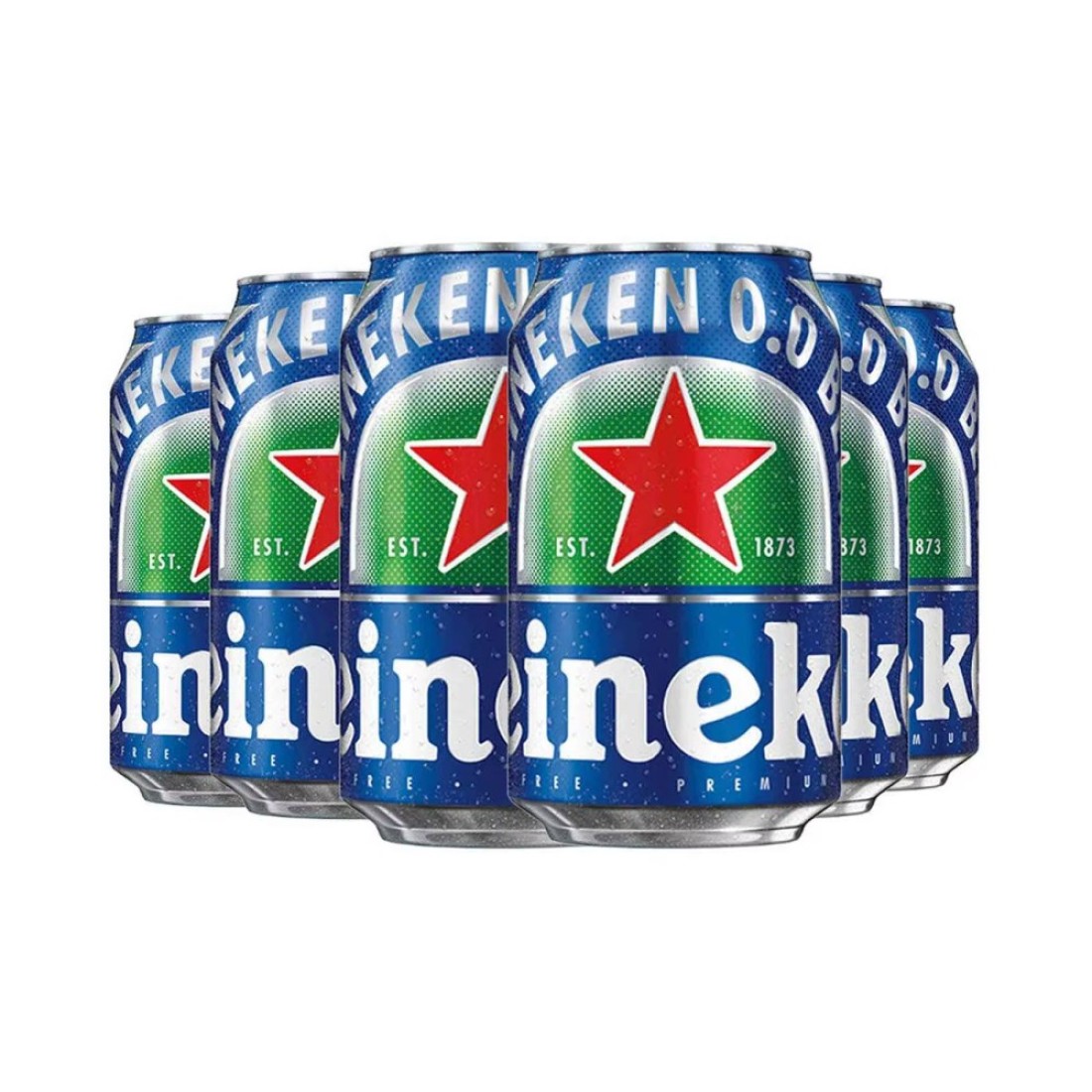 Heineken 0.0 Non Alcoholic Beer Can 330ml Pack of 6