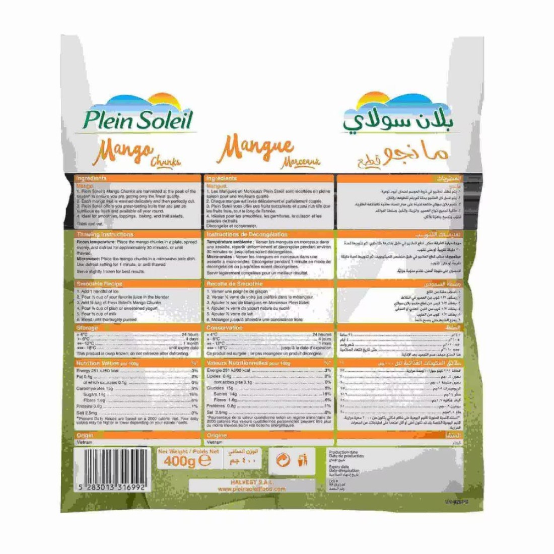 Pleil Soleil Mango Chunks 400g