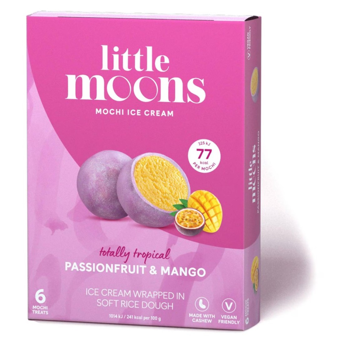 Little Moons Totally Tropical Passionfruit And Mango Mochi Ice Cream 32g Pack of 6