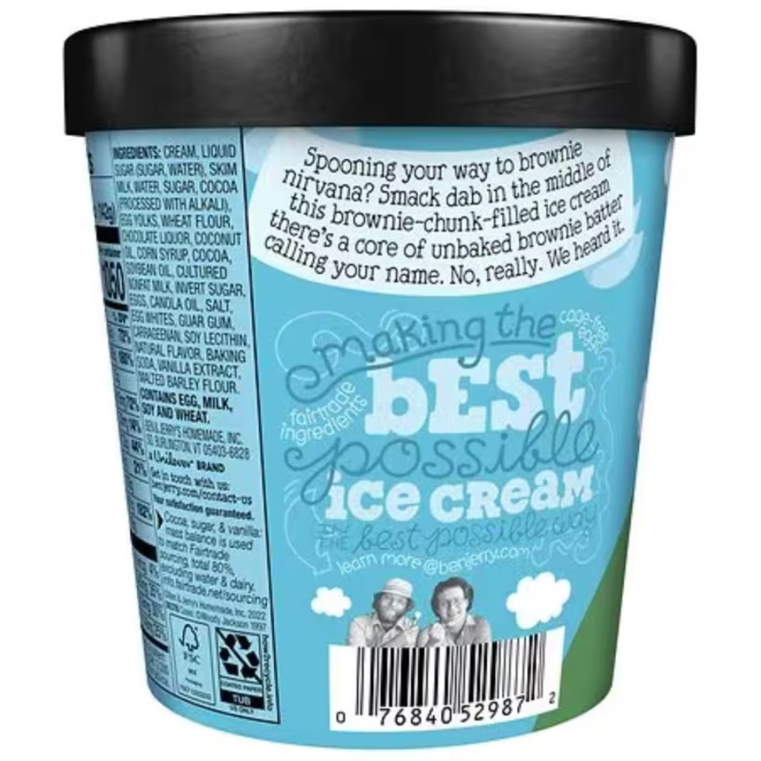 Ben &amp; Jerry&#39;s Brownie Batter Core Ice Cream 473ml