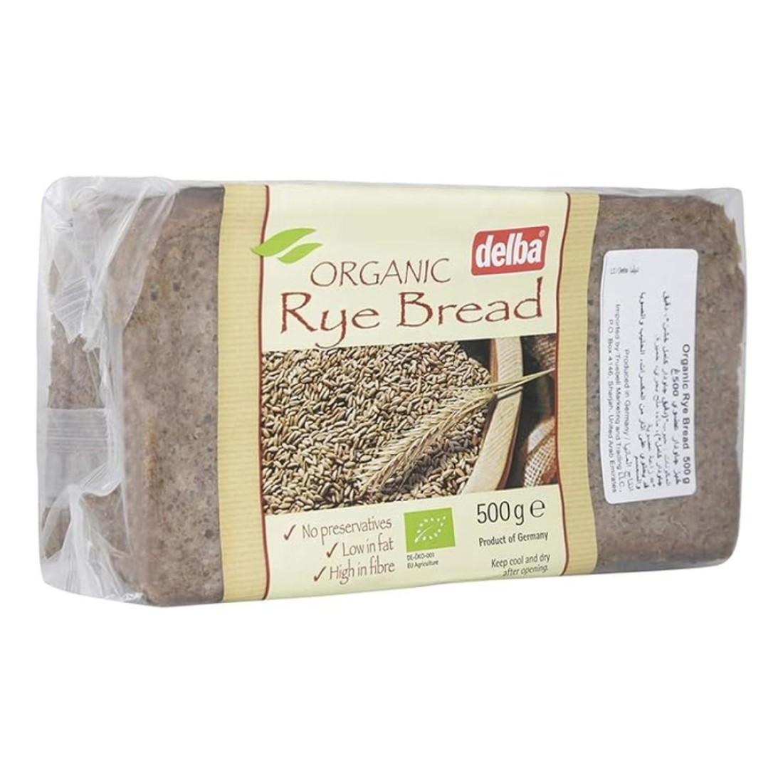 Delba Whole Grain Rye Bread 500g