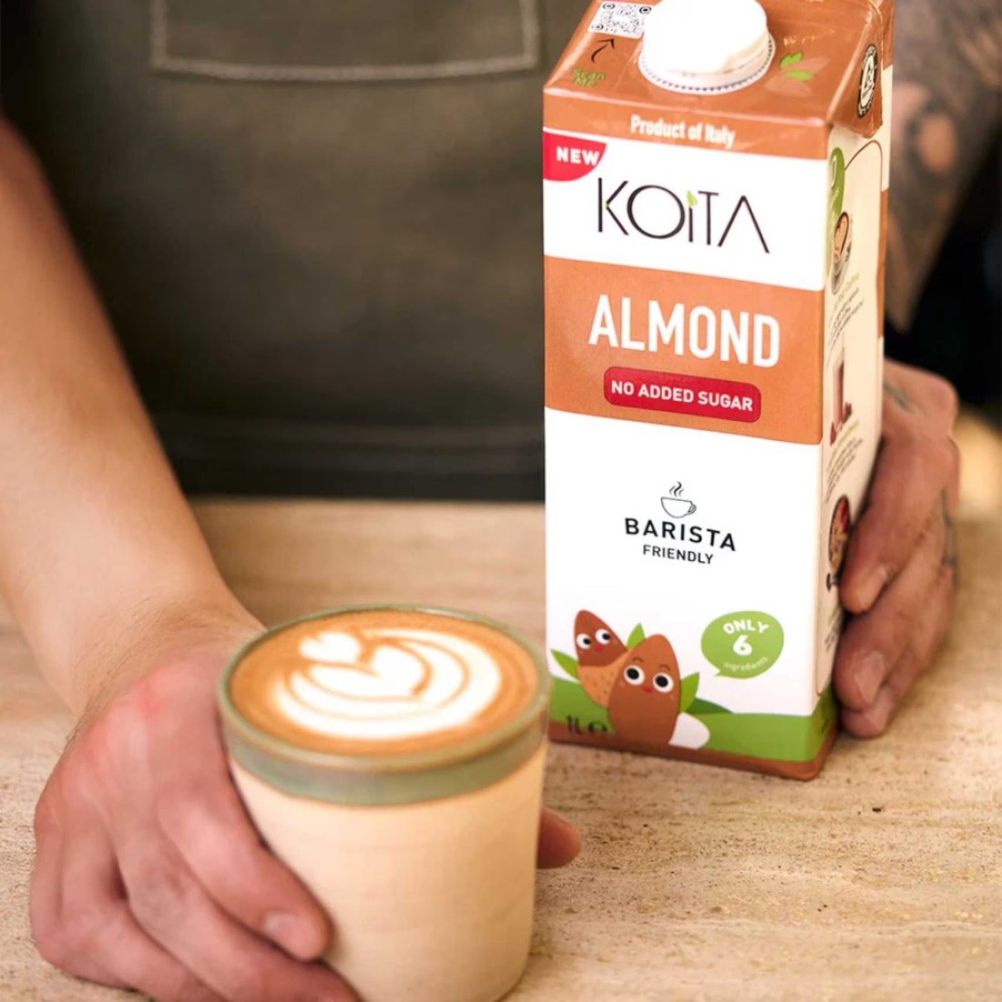 Koita Almond No Added Sugar Milk 100% Plant-Based Dairy &amp; Lactose Free 1L
