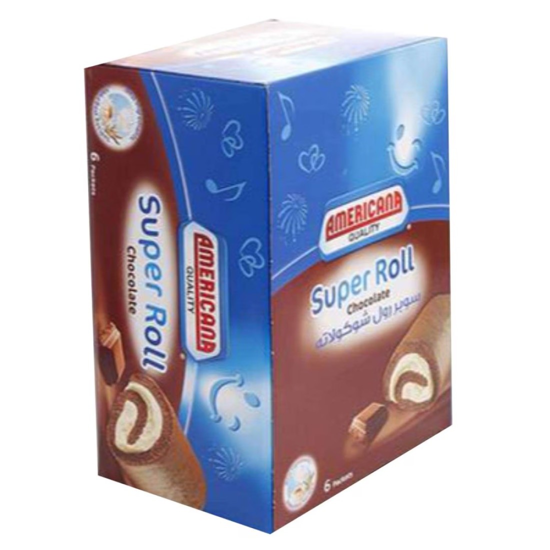 Americana Chocolate Super Cake Roll 60g Pack of 6