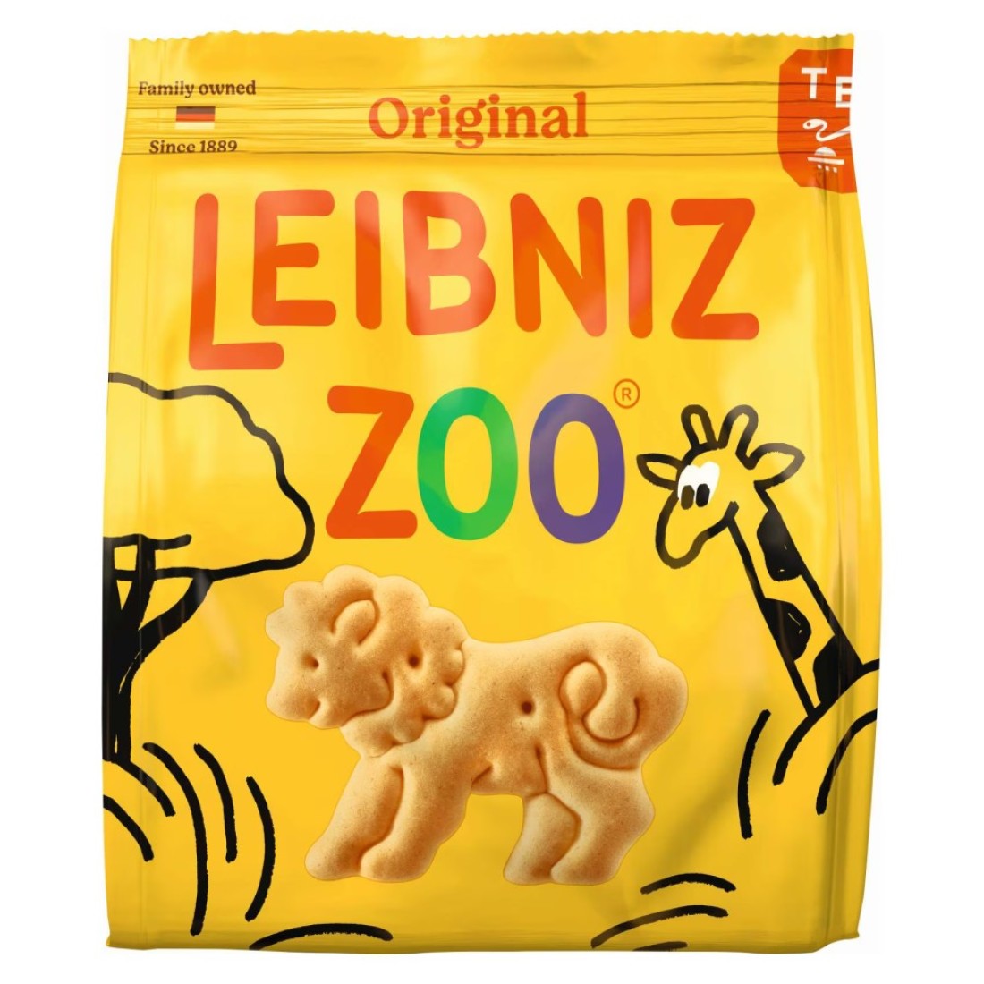 Bahlsen Leibniz Zoo Back to School Biscuit, Original, 100g Pack of 3