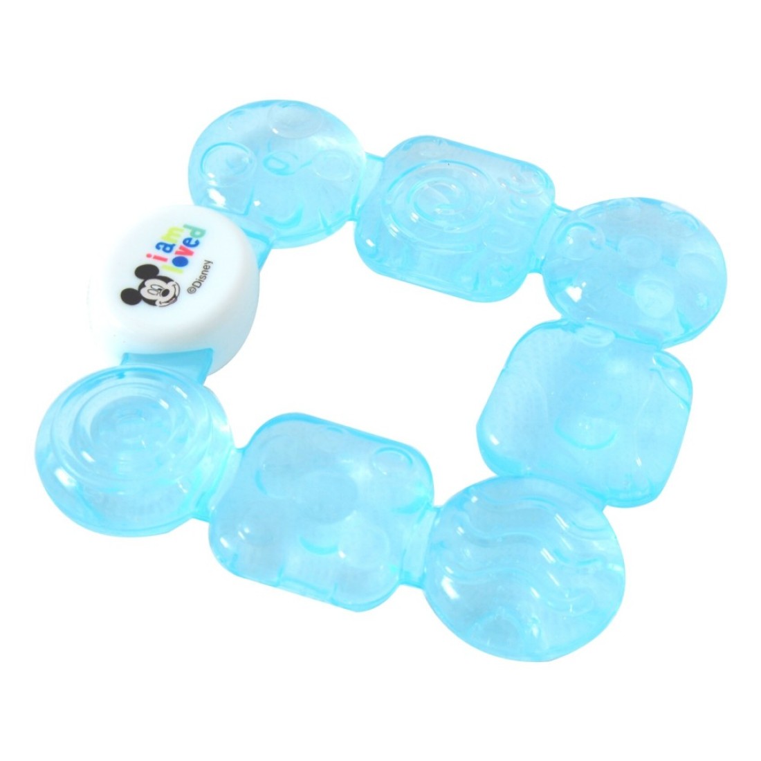 Mickey Printed Teether Blue TRHA29064 10x10cm
