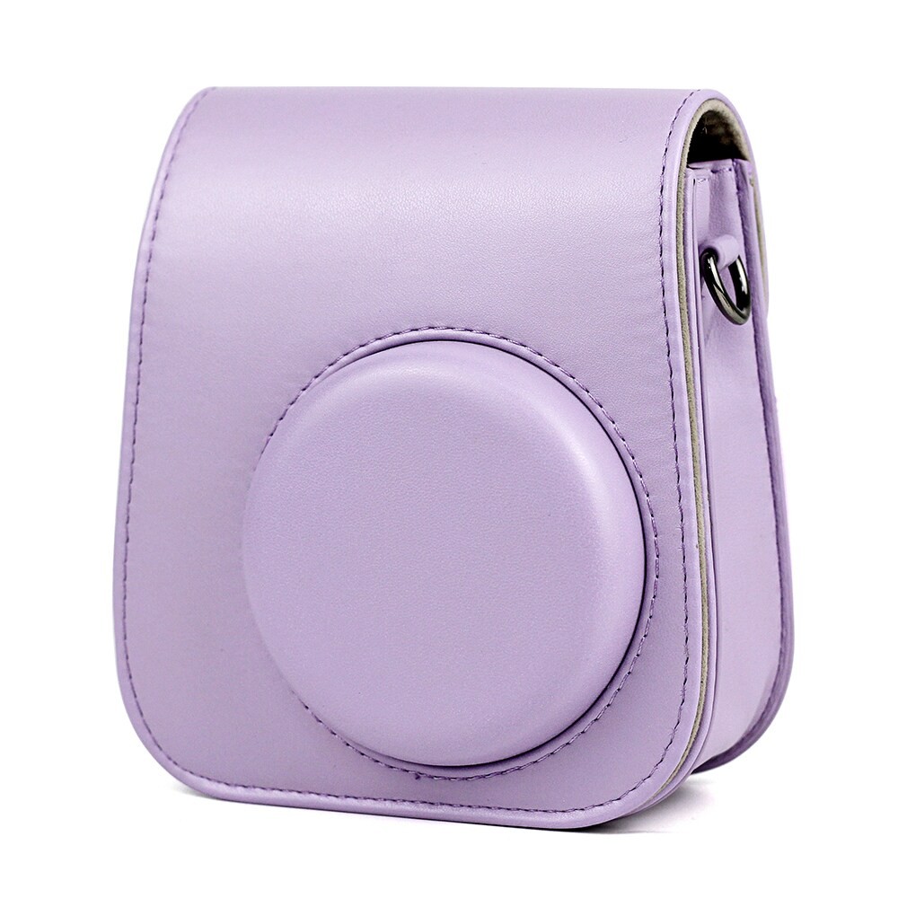 O Ozone Case For Fujifilm Instax Mini 11 Case Pu Leather Instant Camera Cover With Adjustable Strap [ Designed Cover For Fujifilm Instax Mini 11 Instant Camera Bag ] - Lilac Purple