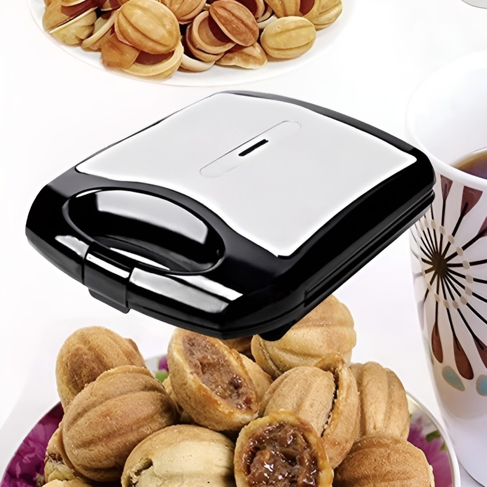 Sprintee Electric Nut Cake Maker 24PCS Automatic Mini Waffle Maker with Non Stick Panel 1400W, Nut Cake Maker Machine, Fast & Easy Snack Baking for Kids and Adults, Easy Snacks Making Machine