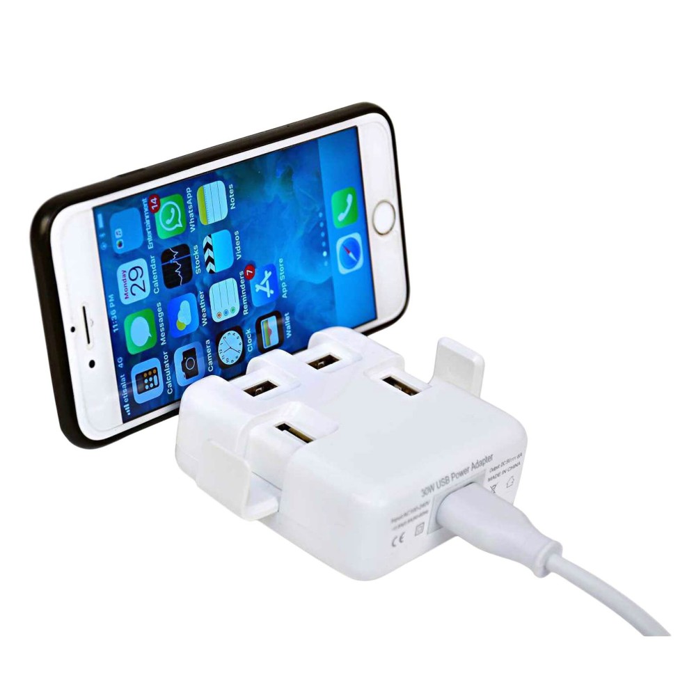 فيرست 1 شاحن مكتب USB - أبيض