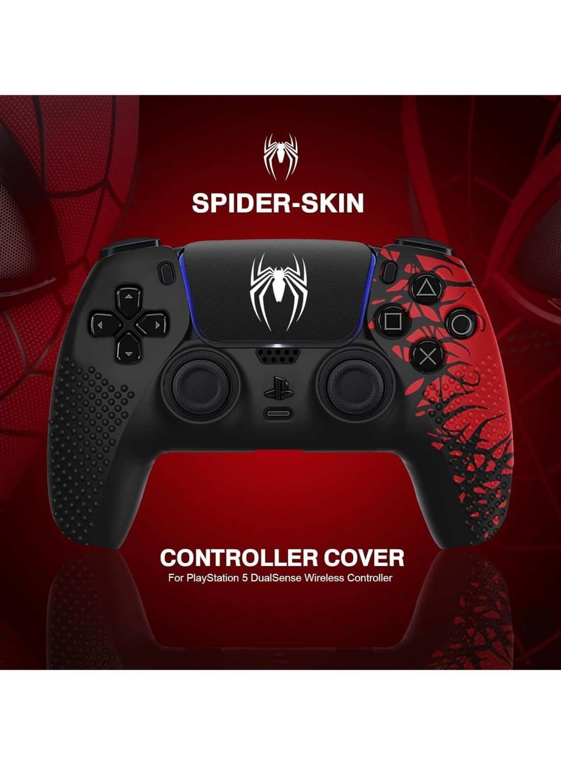 Anti-Slip Silicone Skin for PS5 Controller Soft Protective Cover Case Touch Pad Stickers Enhance Grip Comfort Controller Accessories for PlayStation