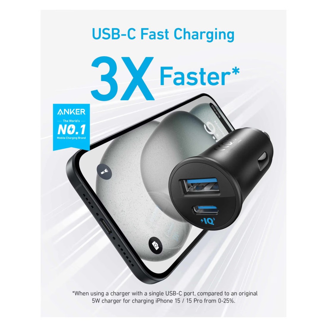 Anker Car Charger with 2 Ports Black 30W