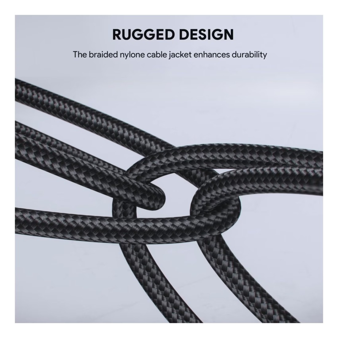 Aukey Circlet CC Nylon Braided USB-C To USB-C Data Sync And Charging Cable Black 1m 60W