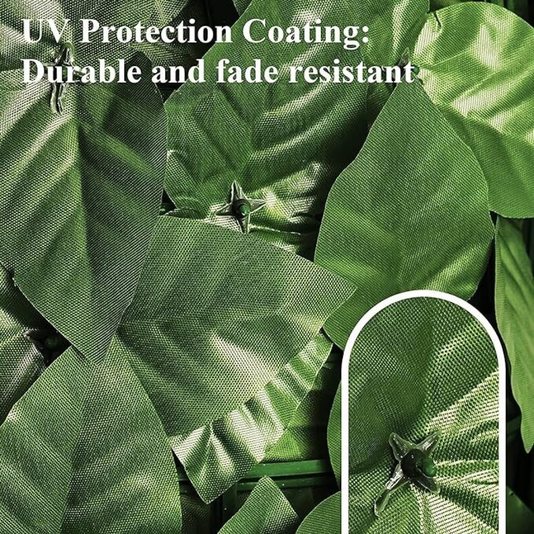 Egardenkart&reg; Artificial Faux Hedge Privacy Fence Wall Screen, Leaf and Vine Decoration for Outdoor Garden Home Decor, (Apple)