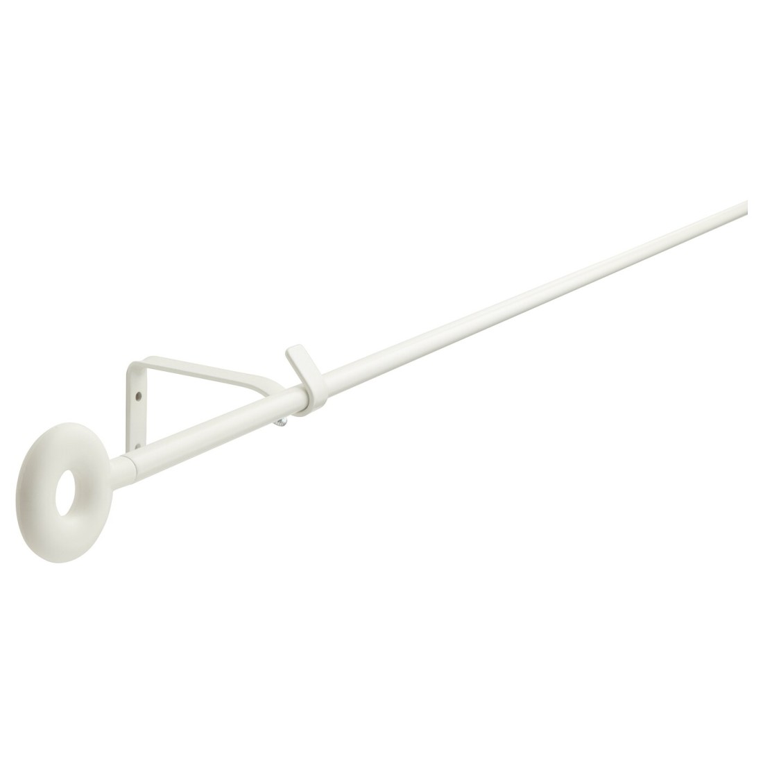 Curtain Rod Set, White, 140 Cm