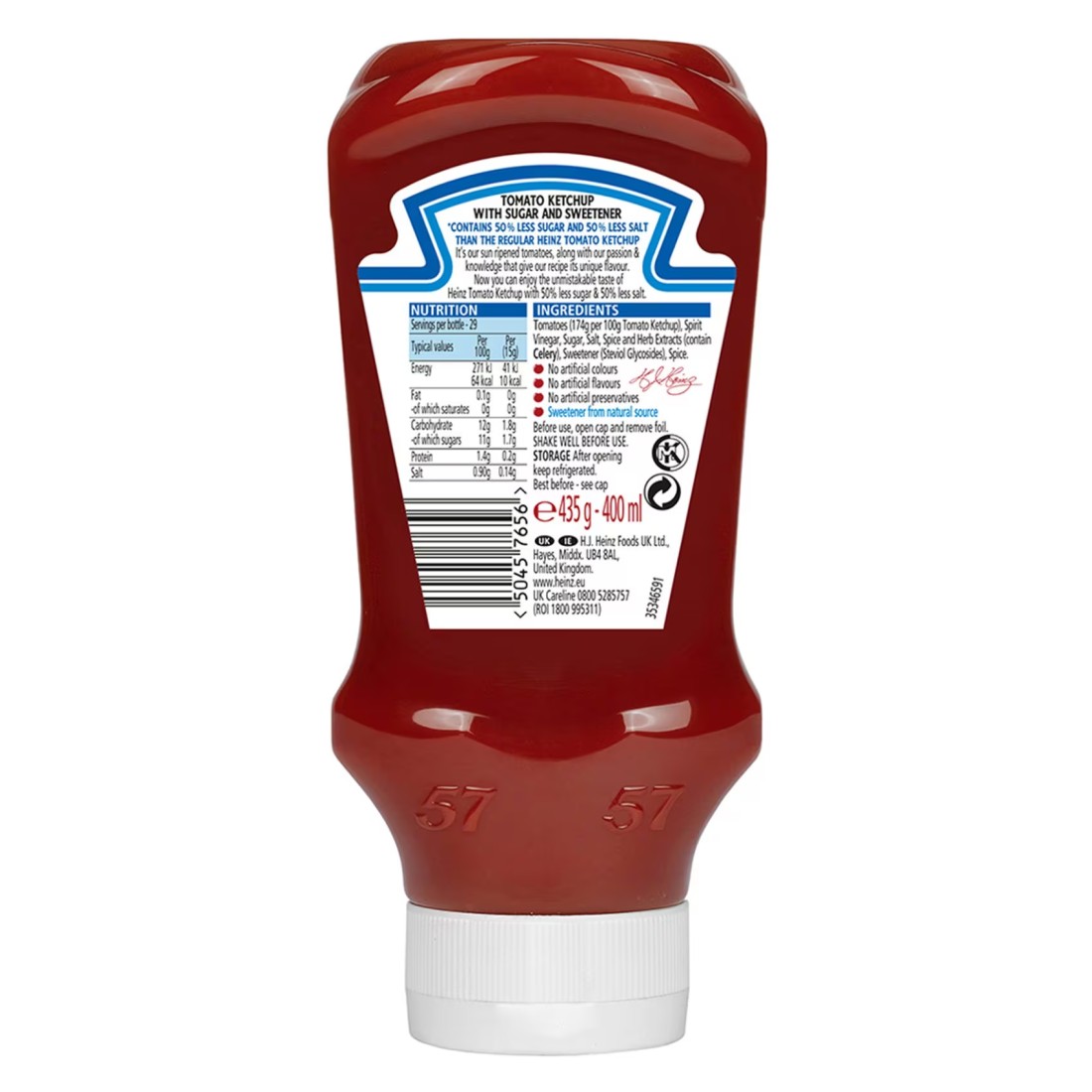 Heinz Tomato Ketchup 50% Less Sugar &amp; Salt 435g