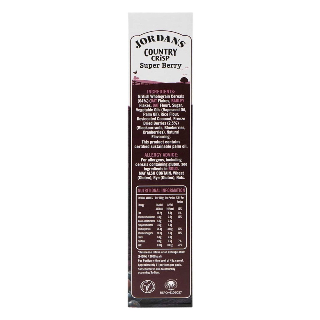 Jordans Country Crisp Blackcurrent Blueberries And Cranberries Cereal 500g