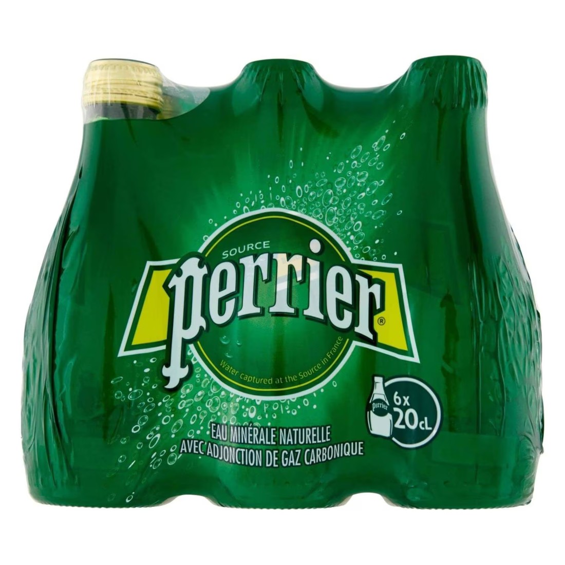 Perrier Sparkling Carbonated Mineral Water 200ml Pack of 6