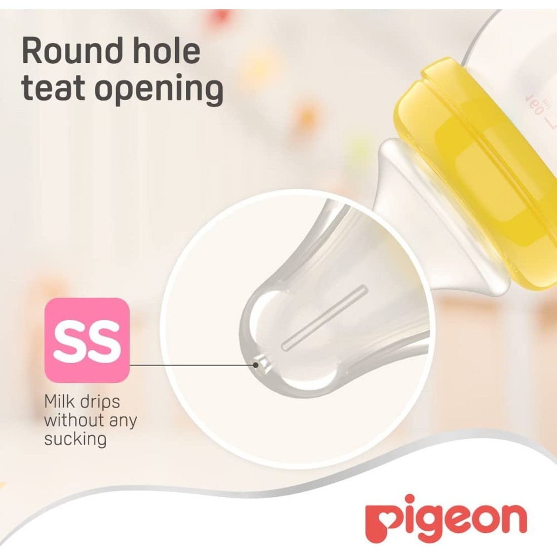 Pigeon SofTouch Peristaltic Plus Wide Neck Silicone Teat 01866 Small Clear