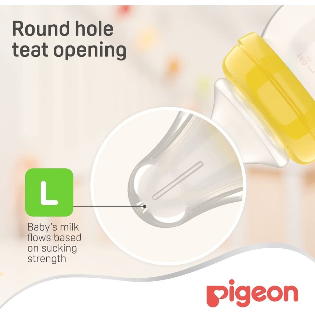 Pigeon SofTouch Peristaltic Plus Wide Neck Silicone Teat 01869 Large Clear 2 PCS