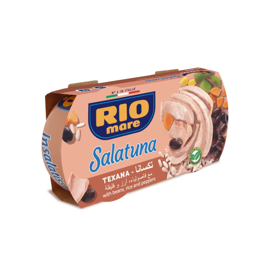 Rio Mare Salatuna Texana with Beans Rice and Peppers, 160g Pack of 2