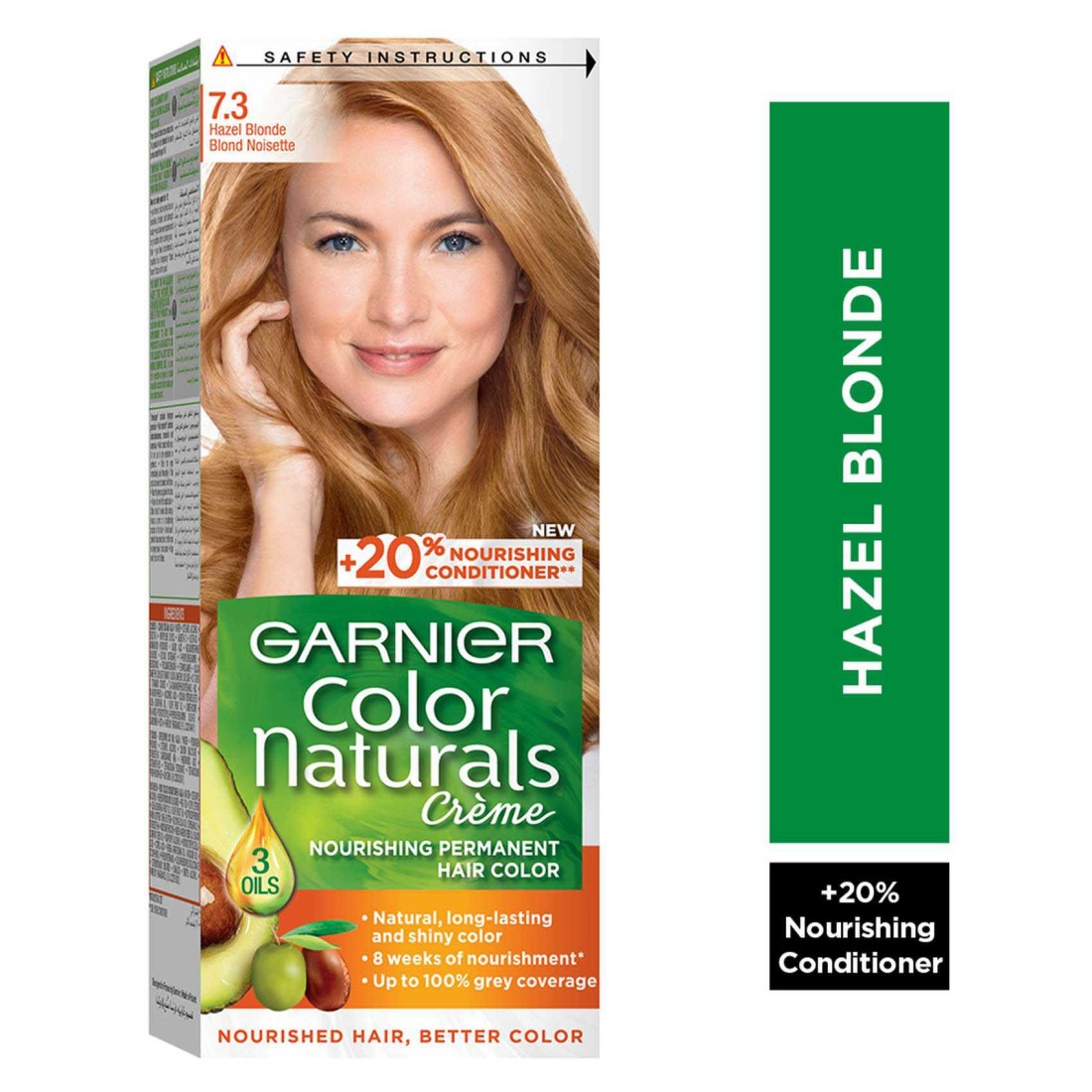 Garnier Color Naturals Creme Nourishing Permanent Hair Colour 7.3 Hazel Blonde
