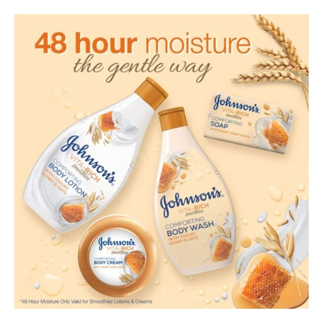 Johnson&#39;s Body Lotion Vita Rich Smoothies Comforting Yogurt Honey and Oats 400ml