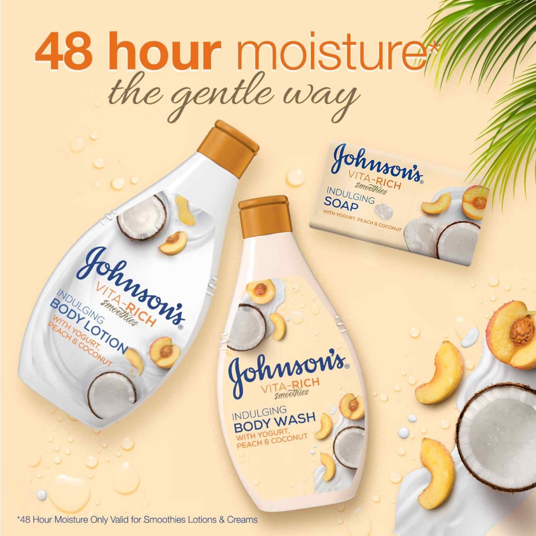 Johnson&#39;s Vita-Rich Smoothies Indulging With Yogurt Peach And Coconut Body Wash 250ml