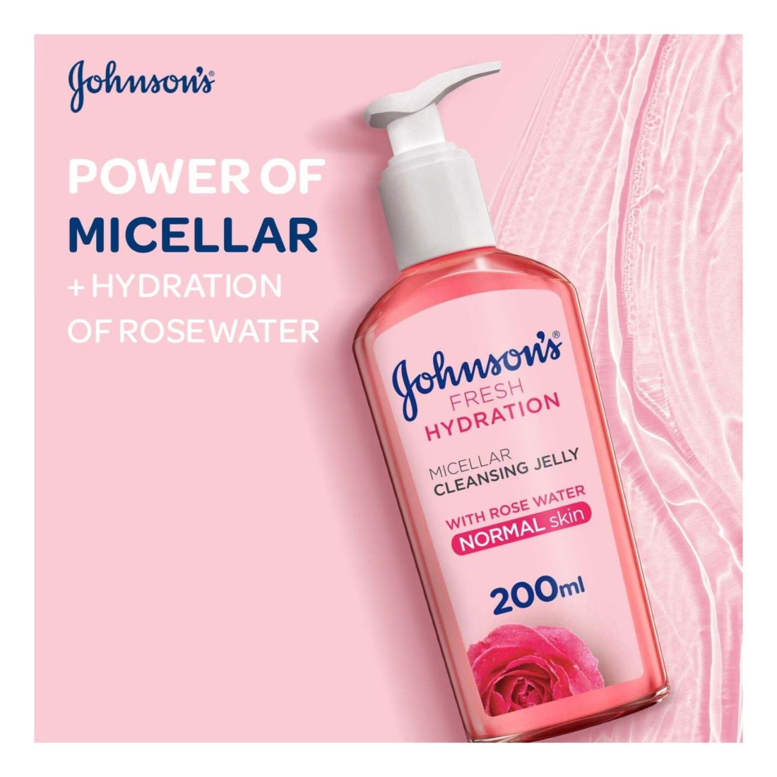 Johnson&#39;s Face Cleanser Fresh Hydration Micellar Cleansing Jelly Normal Skin 200ml