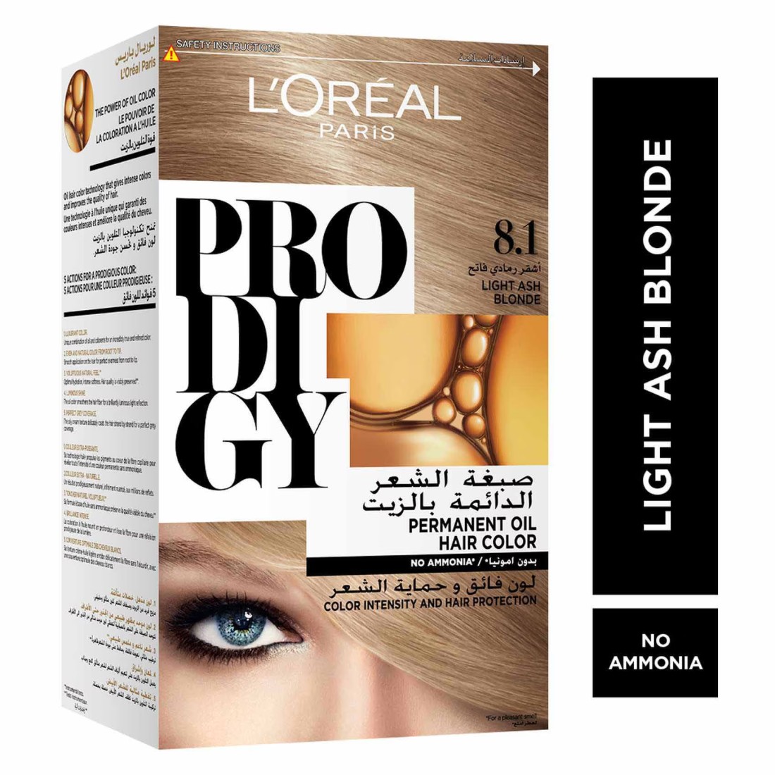 L&#39;Oreal Paris Prodigy Ammonia-Free Permanent Oil Hair Colour 8.1 Light Ash Blonde